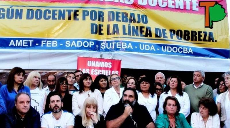 20180325 pcia Ajuste a los docentes: seis gremios instalarán una carpa en La Plata