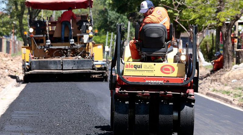 20191114 brown Avance de obras de asfalto en Almirante Brown