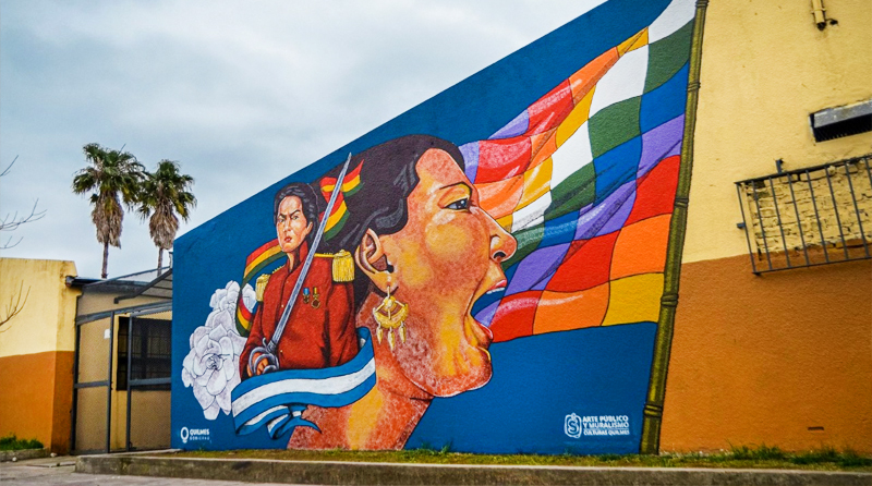 20200907 solano mural juana azurduy patrullas urbanas en Quilmes