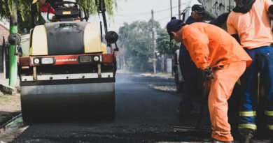 En Alte Brown se multiplican las obras de pavimento en las localidades y en los barrios