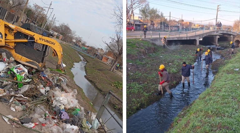 20260714 Brown obras trabajo arroyo obras y los trabajos de limpieza