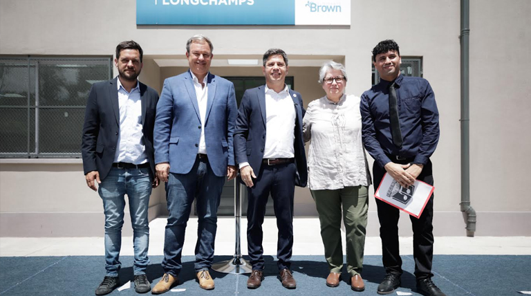 Cascallares, Kicillof y Fabiani inauguraron un jardín de infantes y el nuevo edificio de la secundaria N° 76 1 20251210 Brown Kicillof cascallarres secundaria N° 76