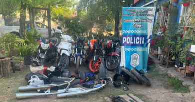 La policía desmanteló un desarmadero de autopartes en Glew La policía desmanteló un desarmadero de autopartes en Glew