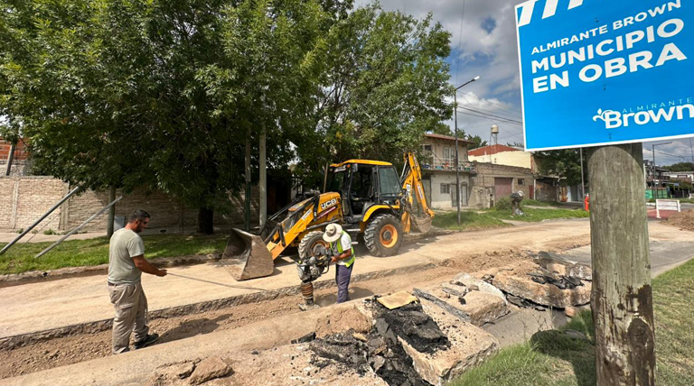 En Alte Brown el municipio avanza con obras viales en barrios y localidades