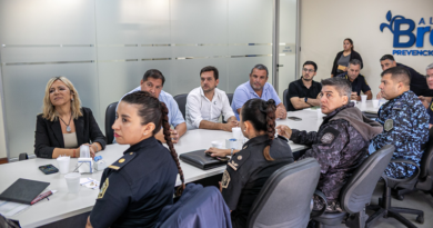 Fabiani y Paula Eichel se reunieron con autoridades policiales para seguir fortaleciendo la prevención en Alte Brown