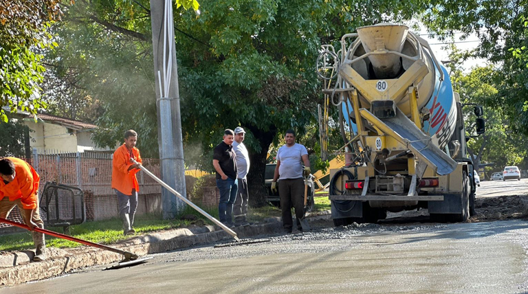 El Municipio de Alte Brown avanza con pavimentos de hormigón en Longchamps El Municipio de Alte Brown avanza con pavimentos de hormigón en Longchamps