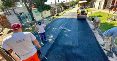 El municipio avanza con pavimentos, bacheos y mejorados en los barrios y las localidades de Alte Brown