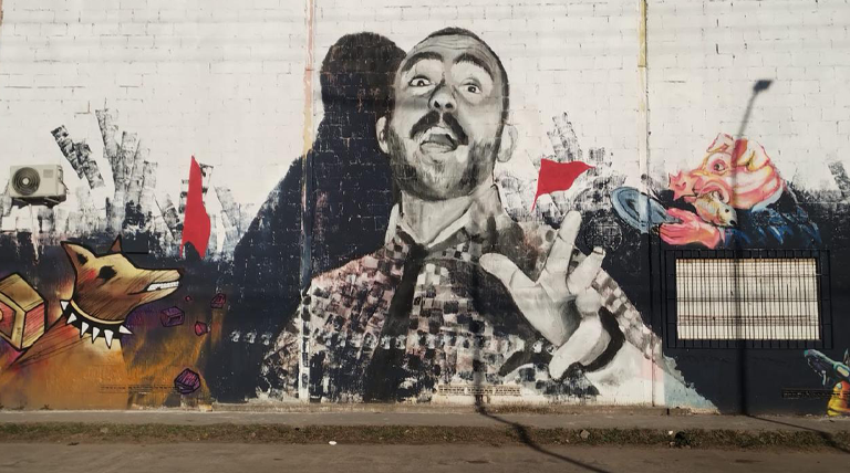 En Alte Brown presentaron el mural más grande e impactante del Indio Solari, a un mes de su partida 2 20260705 mural indio solari 1 Indio Solari