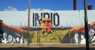 En Alte Brown presentaron el mural más grande e impactante del Indio Solari, a un mes de su partida En Alte Brown presentaron el mural más grande e impactante del Indio Solari, a un mes de su partida