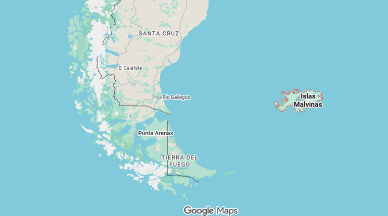 Google Maps muestra «Islas Malvinas» según la ubicación del usuario