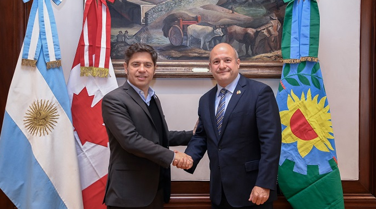 Kicillof y el embajador de Canadá analizaron inversiones conjuntas Kicillof y el embajador de Canadá analizaron inversiones conjuntas