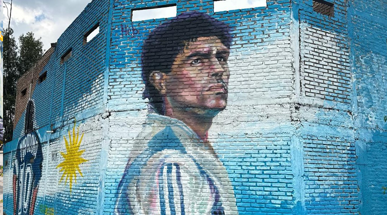 20261028 maradona Alte Brown homenajeó a Diego Maradon